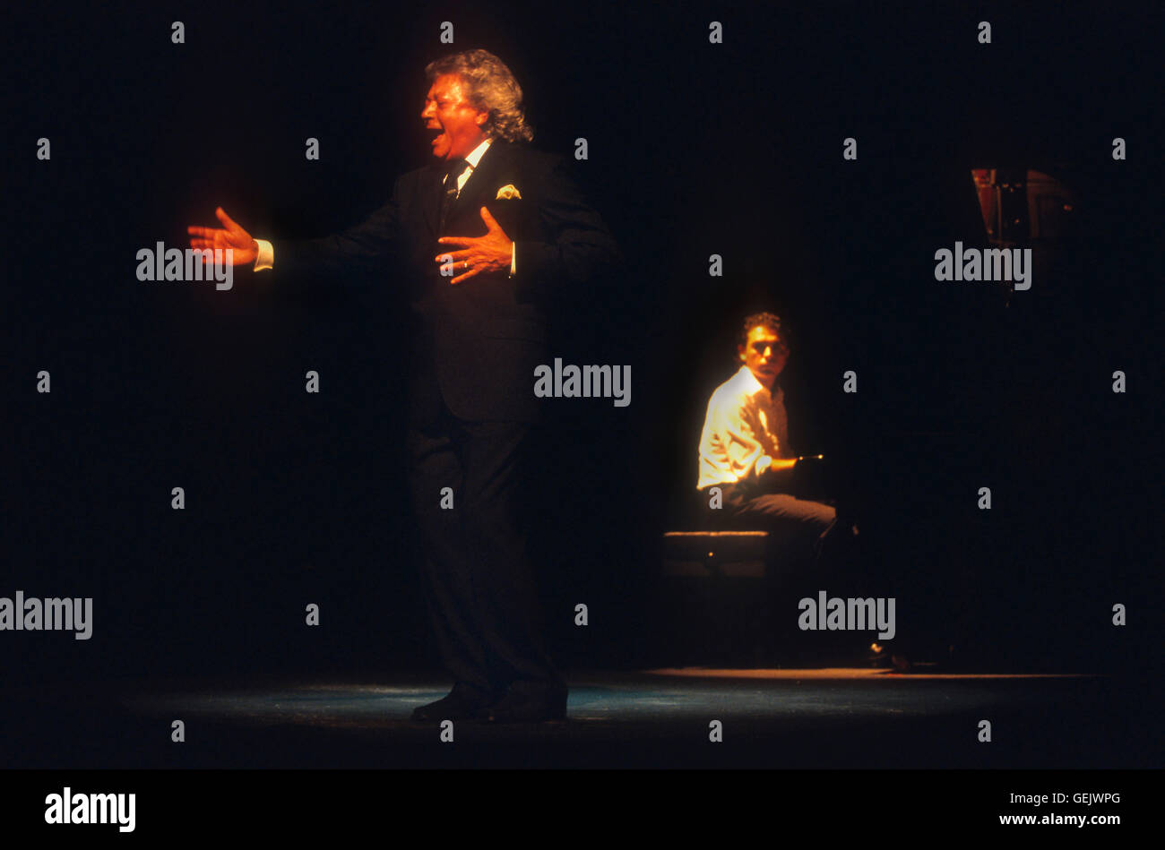 `Pansequito´(José Cortés Jiménez). Flamenco Singer. Lope de Vega theatre. Sevilla, Andalusia, Spain Stock Photo